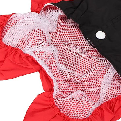 Pilipane Dog Raincoat Reflective Lightweight Double Layer Breathable Dog Rain Jacket for Daily Walking Running Outdoor Activities Polyester Material (S) - size: Small, style: S