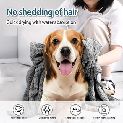 NVNAN Microfiber Dog Towel for Drying Dogs, 40 x 24 Inch Super Absorbent Pet Bath Towel, Soft Quick-Drying Grooming Towel for Small & Large Dogs, Cats, Puppies, Grey - color: Grey