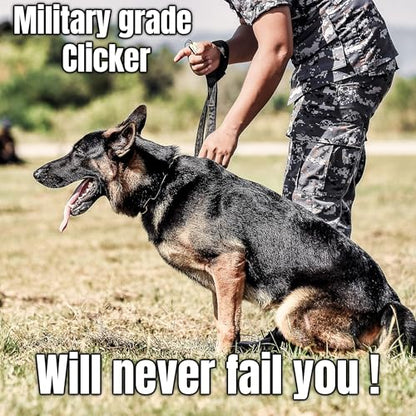 Mythrojan Brass and Steel Pet Training Clicker Puppy Dog Training Cricket Clicker U.S. Engraved Military Gear Metal Clicker (Clicker Pack of 2Pcs) - style: Clicker Pack of 2Pcs