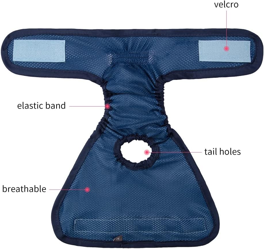 Dog Sanitary Pant,Breathable Cotton Washable Female Dog Diaper Dog Suspender Nappy Menstrual Underwear Pants for Girl Female Dog Menstruation and Avoid Harassment (XL)
