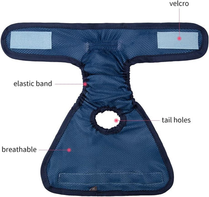Dog Sanitary Pant,Breathable Cotton Washable Female Dog Diaper Dog Suspender Nappy Menstrual Underwear Pants for Girl Female Dog Menstruation and Avoid Harassment (XL)