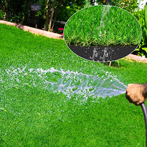 FREADEM Artificial Grass Turf for Pet Dogs 3' x 5', Fake Grass Lawn with Drain Holes, Indoor Outdoor Synthetic Grass Mat for Garden Gym Patio Balcony Playground Backyard, Height 0.8 Inch - size: 3' x 5'