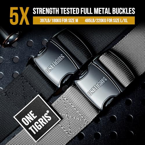 OneTigris Tactical Dog Harness with 5X Metal Buckle,Dog MOLLE Vest with Handle,No Pulling Front Clip,Hook and Loop Panel for Dog Custom Patch (M, Grey) - color: Grey, size: M