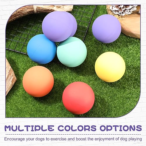 Hiboom 15 Pack Natural Rubber Tennis Balls for Dogs Catching Pet Dog Balls for Fetch Training 2.4 Inch Interactive High Bounce and Floatable pet Toy for Park Beach Gift(Purple) - color: Purple