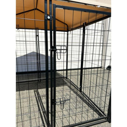 Garden Winds Custom Fit Replacement Canopy Top Cover Compatible with The PawGiant PDK-01 4' x 4' x 4.5' Pet Dog Kennel Playpen Crate - Upgraded Performance RipLock 350 Fabric - Slate Gray