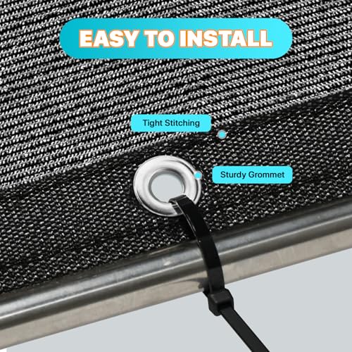ShadeMart 4' x 5' Black Dog Kennel Shade Cover, 90% UV Block Shade Cloth, Mesh Tarp with Grommets for Dog Playpen, Dog Pen, Dog Run, Dog Crate, Fence Privacy Screen (We Make Custom Size) - color: Black, size: 0 4' X 0 5'