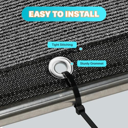 ShadeMart 4' x 5' Black Dog Kennel Shade Cover, 90% UV Block Shade Cloth, Mesh Tarp with Grommets for Dog Playpen, Dog Pen, Dog Run, Dog Crate, Fence Privacy Screen (We Make Custom Size) - color: Black, size: 0 4' X 0 5'