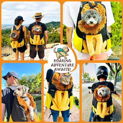 MORIK Lion's Den: Pet Backpack Carrier for Small Dogs and Cats Under 20 lbs. with Good Ventilation, Washable Mat, and Safety Strap, Ideal for Travel, Hiking, and Everyday Adventures (Medium) - size: Medium
