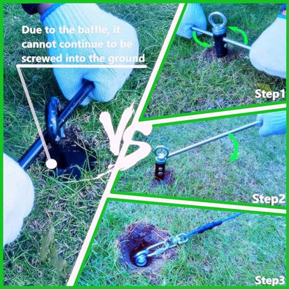 18" Heavy Duty Dog Tie Out Stake for Cable & Leash & Chain & Yard & Outside & Beach, Ground Stakes or Anchor for Large Dog Runner & Lead for Yard, Dog Camping Essentials (Stake+30FT Cable) - size: Stake+30FT cable