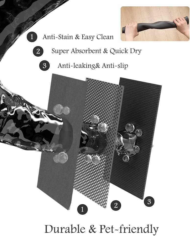 Personalized Dog & Cat Food Mat with Name & Photo Waterproof PU Pet Bowl Mat Non-Slip Rubber Bottom Easy Clean 3 Sizes (24"×16", 30"×20", 36"×24") Photo & Name - color: Photo & Name