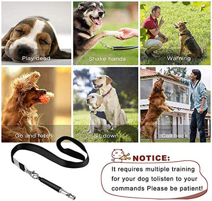 Dog Whistle - Stop Barking Neighbors Dog, Ultra-Wide Frequency Ultrasonic Silent Dog Whistle for Dog, 2 Pack Professional Recall Dog Training Whistles
