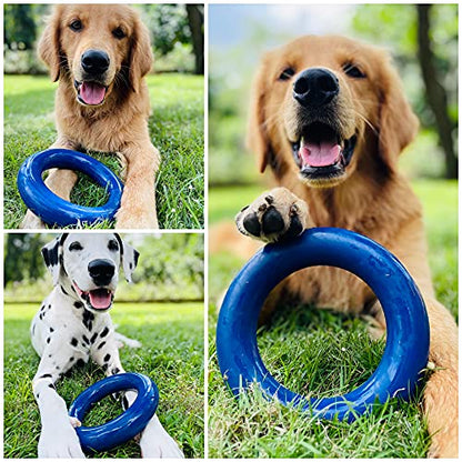 Tuff Pupper SuperChewer Tough Dog Ring Toy | Lifetime Replacement | Strong Natural Rubber | Chew Toys for Aggressive Chewers | Durable Tug Play | Strong Dog Ring Toy | Large Breed Tested - size: Large