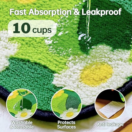Qeils Reusable Puppy Pads for Small Dogs, Washable Pee Pads with Non-Slip , Absorbent Leakproof Mat for Crates, Playpens, Pet Beds & Whelping, Indoor Potty Training Grass Green, 18"x24", 6 Pack - size: 18"x24"(Pack of 6)