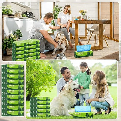 Sherr 20 Boxed Rolls 4000 Counts Dog Poop Bags Bulk Leak Proof Dog Waste Bags Universal Pet Doggy Waste Poop Box for Puppy Pets Outdoor Walking and Travel, 20 Rolls of 200(Blue) - color: Blue