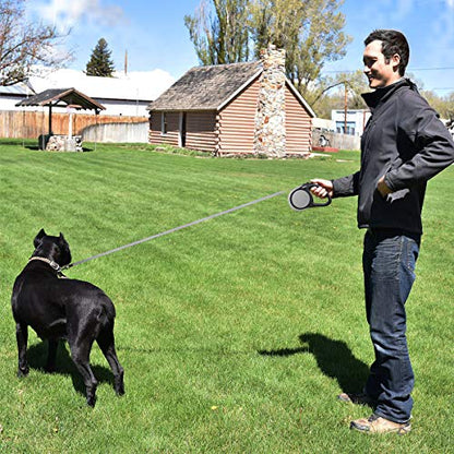 Heavy Duty Retractable Dog Leash-16ft Strong & Durable Walking Leash for S to L Dogs up to 45/115 lbs, Upgraded Lock System, Non Slip Grip, Tangle Free (Grey, Small/Medium) - color: GREY, size: Small/Medium