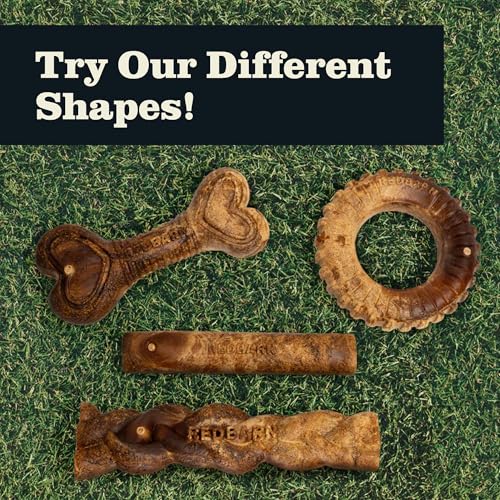 Redbarn Natural Dur-A-Bulls Treats for Dogs - 5 Medium Sticks - Hickory Flavor - Made in USA Long Lasting 100% Digestible No Artificial Ingredients or Plastic - size: 5 Count (Pack of 1), style: Medium Sticks