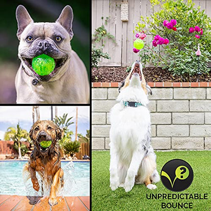Hyper Pet DuraSqueak Dog Ball Toy, Interactive Dog Toys that Float and Squeaks for Playing, Fetching and Retrieving-Great Alternative to Traditional Tennis Balls Green 2.5 Inch - size: 2.5 Inch