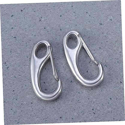 YARNOW 2pcs Stainless Steel Dog Tag Clips for Id Tag Attachments Easy Off for Dogs Cats