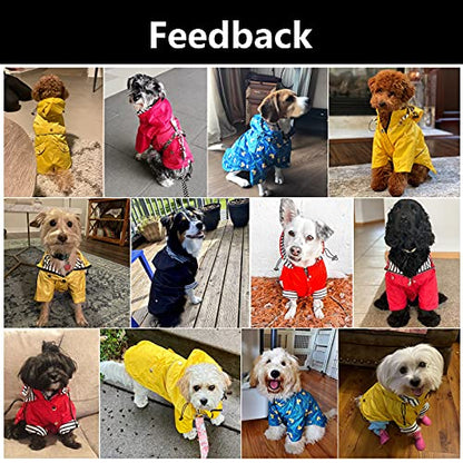 Morezi Dog Zip Up Raincoat with Reflective Buttons, Rain/Water Resistant, Adjustable Drawstring, Removable Hood, Raincoats with Legs 8lbs to 80lbs Available Light Green XS - color: Light Green, size: X-Small