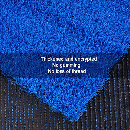 Artificial Turf Dog Potty Grass Mat Outdoor Garden Carpet with Drain Holes, Pets Reversible Mats for Garden School Décor, Blue, 19.6x31.4in - size: 19.6x31.4in