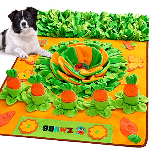 Snuffle Mat for Large Dogs, 40'' x 27.5'' Sniff Mat for Dogs, Portable Slow Feeding Mat for Foraging Skills and Stress Relief, Interactive Indoor/Outdoor Dog Puzzle Toys for Nosework Training - size: 40''x27.5''
