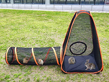 6 in 1 Pet Cat and Dog Tunnel Tent Foldable Pet Tent Outdoor Pop Up Pet Playpen Cage Fences House (Styles 1) - style: Styles 1