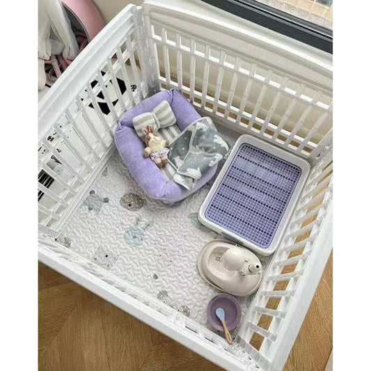 Dog Playpen Urine Pad Dog Pee Pads Puppy Pads,Personalized,Anti-Slip Bottom[PLAYPEN NOT Included] Leak-Proof/Machine Washable/Reusable Whelping Playpen Crate Pet Mattress Pad Pet Training Mat(White) - color: Wihte-1pcs Goodfriend, size: Fits 36" x 4 Panel