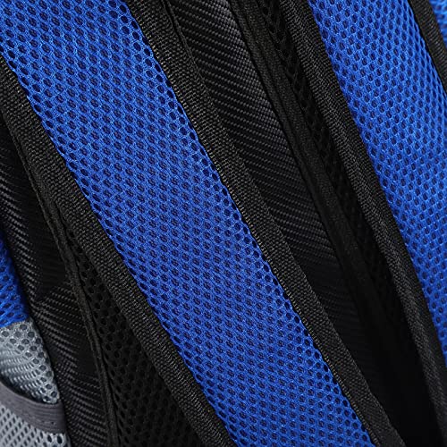 Pet Knapsack Backpack, Dog Carrying Bag with Ventilation Window, Spacious Oxford Cloth Pet Carrier for Small Dogs, Adjustable Padded Straps and Removable Cushion (Blue) - color: Blue