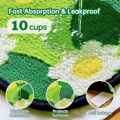 Qeils Reusable Puppy Pads for Small Dogs, Washable Pee Pads with Non-Slip , Absorbent Leakproof Mat for Crates, Playpens, Pet Beds & Whelping, Indoor Potty Training Grass Green, 16"x30", 2 Pack - size: 16"x30"(Pack of 2)