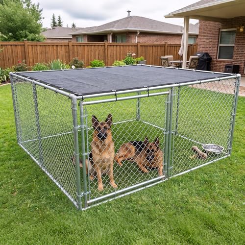 ShadeMart 4' x 5' Black Dog Kennel Shade Cover, 90% UV Block Shade Cloth, Mesh Tarp with Grommets for Dog Playpen, Dog Pen, Dog Run, Dog Crate, Fence Privacy Screen (We Make Custom Size) - color: Black, size: 0 4' X 0 5'