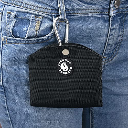 Small Dog Treat Pouch, Dog Training Treat Pouch, Treat Pouches for Pet Training, Treat Pouch with Clip, Treat Tote, Pocket Sized Dog Treat Bag, Canine Hardware - color: Black