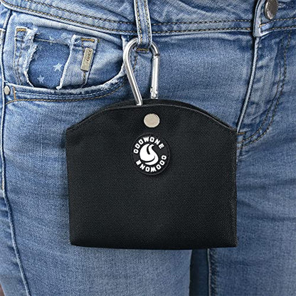 Small Dog Treat Pouch, Dog Training Treat Pouch, Treat Pouches for Pet Training, Treat Pouch with Clip, Treat Tote, Pocket Sized Dog Treat Bag, Canine Hardware - color: Black