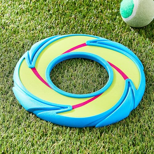 Neon Fetch and Play Buddy Dog Toy - Soft Dog Frisbee, Glow in The Dark Flying Disc, Lightweight Durable Fetch Toy. (Pack of 2) - size: Pack of 2