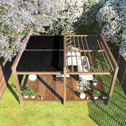 ColourTree 4' x 10' Black Shade Cloth with Grommets - 90% Sunblock, Durable Mesh Fabric Tarp for Dog Kennel Cover, Fence Privacy Screen, Greenhouse, Chicken Coop & Pet Playpen (We Make Custom Size) - color: Black, size: 0 4' x 1 0'