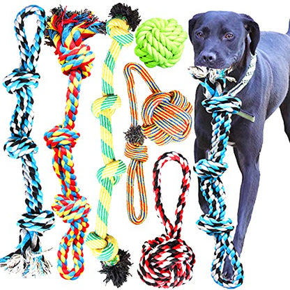 Youngever 6 Pack Large Dog Rope Toys, Chew Toys
