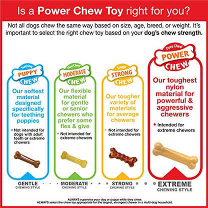 Nylabone Original Bone Power Chew Toy for Dogs, Durable Dog Toys for Aggressive Chewers, Flavor Frenzy Pancakes & Sausage, Roast Beef, & Lasagna, X-Small - Up to 15 lbs, 3 Pack - size: X-Small