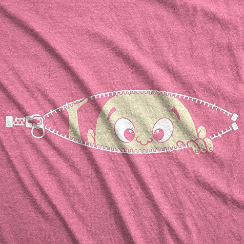 Maternity Baby Peeking T Shirt Funny Pregnancy Tee for Expecting Mothers - color: Pink, size: Medium