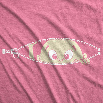 Maternity Baby Peeking T Shirt Funny Pregnancy Tee for Expecting Mothers - color: Pink, size: Small