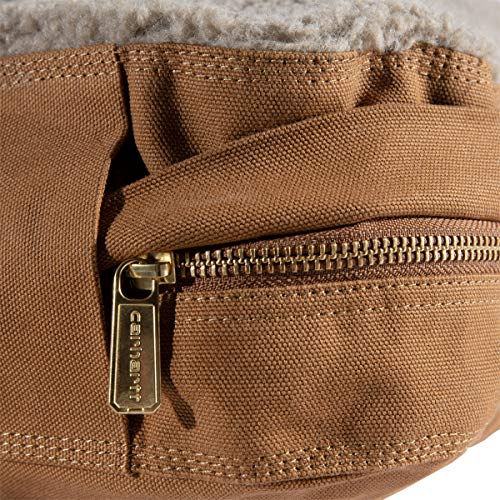 Carhartt Durable Canvas Pet Bed, Water Resistant Firm Duck Dog Bed, Carhartt Brown (Sherpa Top), Medium - color: Carhartt Brown (Sherpa Top), size: Medium