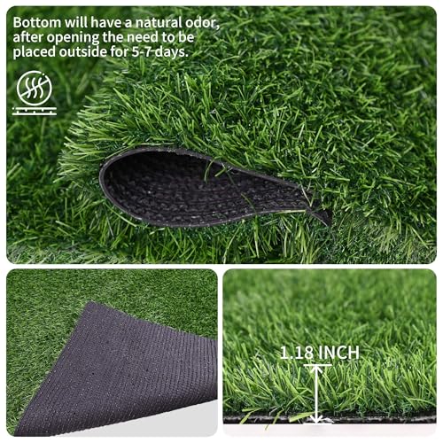 Grass Pad for Dogs, 48" x 36" Artificial Turf for Pets Potty Training, Fake Grass Mat with Drainage Holes, Easy to Clean, Large Turf Rug Outdoor Indoor Use - size: 48"L x 36"W