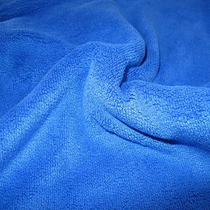 Dog Bathrobe Pet Bath Towels Dog Drying Towel,Microfiber Super Shammy Soft Absorbent Luxuriously with Hood,Belt,Machine Washable for Large,Medium,Small Dogs,Blue,S