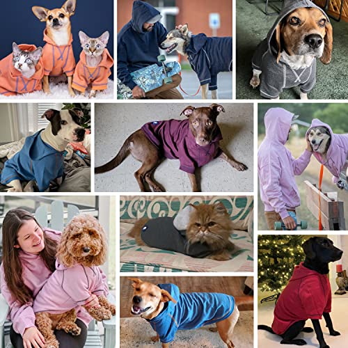Blueberry Pet Dog Hoodie – 14″ Soft Cotton‑Blend Sweater for Small Dogs, Burgundy Red, Award‑Winning Frenchie Apparel - color: Dog Hoodie - Burgundy Red, size: 14 inch (Pack of 1)