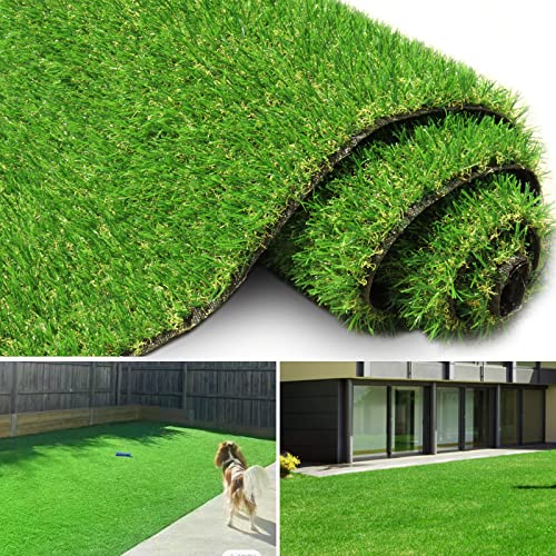 FREADEM Artificial Grass Turf for Pet Dogs 3' x 5', Fake Grass Lawn with Drain Holes, Indoor Outdoor Synthetic Grass Mat for Garden Gym Patio Balcony Playground Backyard, Height 0.8 Inch - size: 3' x 5'