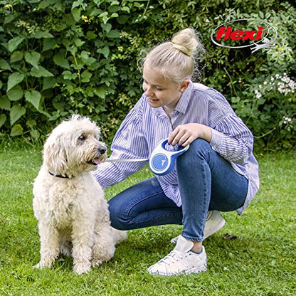 FLEXI New Comfort Tape Retractable Dog Leashes for Large Dogs Upto 110 lbs. – 26 ft., Red/Pastel | Tangle Free Pet Walking Leash with One-Handed Brake, Pause, Lock|German Quality Product