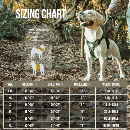 OneTigris Tactical Dog Harness Vest,No-Pull Service Dog Vest with Hook & Loop Panels,Adjustable Dog Vest Harness for Walking Hiking Training(Green,XXS) - color: Green, size: XX-Small