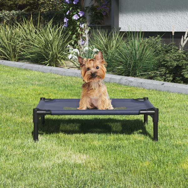 PETMAKER Elevated Dog Bed Cover - 24.5x18.5-Inch Replacement Pet Bed Cover with Mesh Panel - for Indoor/Outdoor Use - Dog Cot Not Included (Blue) (Pack of 2) - size: Small (Pack of 2)