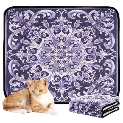 Qilmy Mandala Pet Mat, Waterproof Reusable Dog Training Pad Anti-Slip Pet Creat Pad for Small Medium Large Dogs and Cats - size: Medium+Large