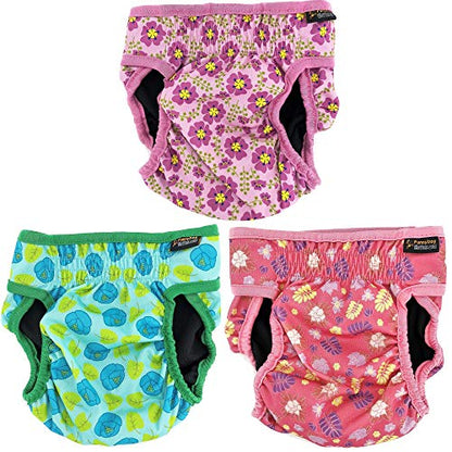 Pack of 6 Female Dog Diapers with 4 - Layers of Absorbent Pads Cat Panties Waterproof Leak Proof Washable (M: Waist 16" - 20", Pack of 6 Patterns) - color: Pack of 6 Patterns, size: M: Waist 16" - 20"