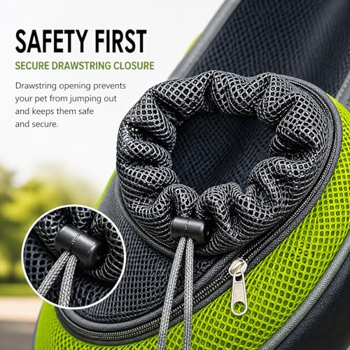 Dog Carrier Sling for Small Dogs Cats, Puppy Sling, Pet Sling Carrier for Walking Hiking Shopping Travel Public Transport, Breathable Puppy Carrier with Adjustable Strap Hands Free Pet Bag