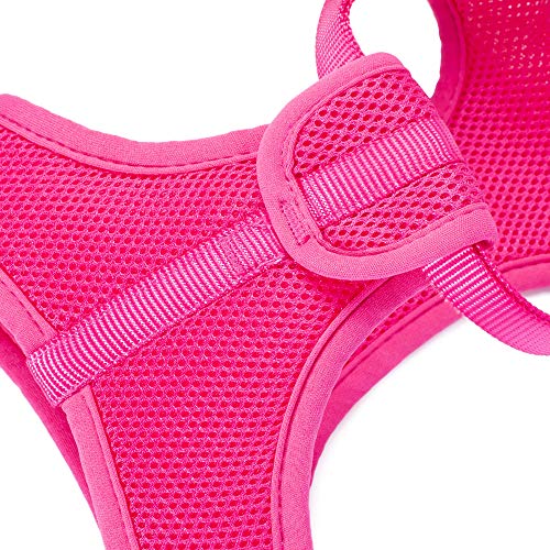 Mile High Life Step in Dog Harness for Small Dogs No Pull, Easy Get on Air Mesh Vest Harness, Adjustable Easy Closures Both Neck and Chest (Hot Pink, L Chest 21.6"-43.2") - color: Vest Harness Hot Pink, size: L Chest 21.6"-43.2"